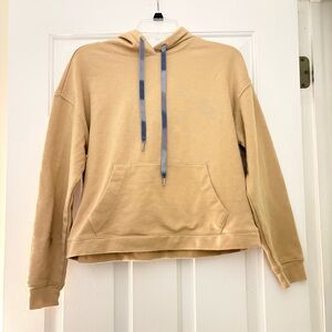 Madewell Beige Hoodie with Blue Drawstrings